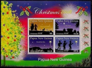 Papua New Guinea 2008 Christmas Flight to Egypt Magi Stars Donkey m/s MNH - Picture 1 of 1
