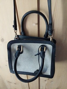 Jaeger Saffiano Leather & Woven Top Handle Shoulder Cross-body Bag - Picture 1 of 11