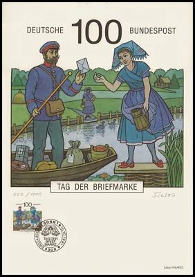 ART-EDITION 1991 GERMANY 1570 POSTMAN SPREEWALD  PM "BONN" Ltd. 1.000!! - Image 1 of 3