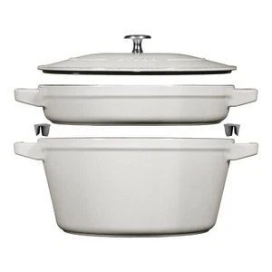 Staub La Cocotte Kochtopfset, 2-tlg rund Gusseisen Weisser- Trüffel Kochtopf Top - Bild 1 von 9