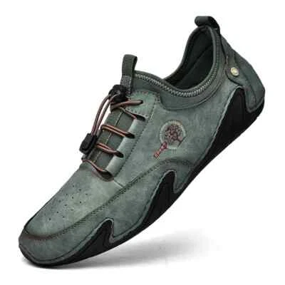 Zapatos de cuero genuino para hombre mocasines informales talla grande zapatos hechos a mano Foto 1 de 4
