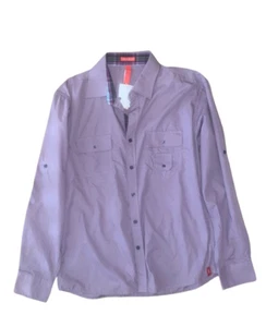 Men's Lavender Purple Button Down Shirt With Pockets - Picture 1 of 3