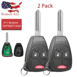 2 For 2006 2007 2008 2009 Dodge Ram Keyless Entry Remote Key Fob OHT692713AA - Foto 1 di 6