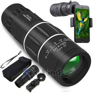 High Power Monocular Telescope for Adults 16x52 Monoscope W/ Smart Phone Holder - Picture 1 of 16