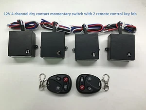 MSD 12v 15A 315mhz 4ch dry contact momentary relay switch 2 remote control RS306 - Picture 1 of 7