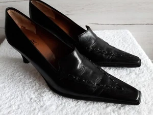 Vero Cuoio Damen Schuhe Pumps Halbschuhe Schwarz Leder Gr.38.5 - Bild 1 von 14
