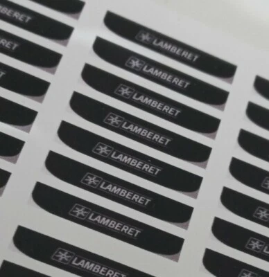 Lamberet  10 pezzi paraspruzzi posteriori grafica adesiva scala 1/87 - Immagine 1 di 2