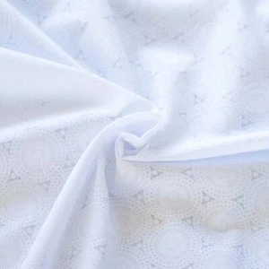 (8,21€/m²) Stoff Ausbrenner Kreise weiß Meterware transparent Sommerstoff Nähen - Bild 1 von 3