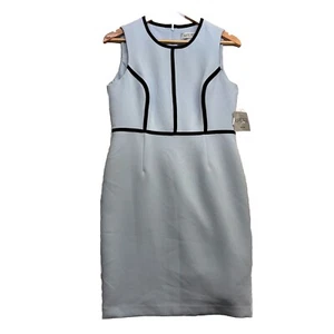 Kasper Womens Dress Light Blue Size 6P Straight/Pencil Sleeveless NWT. - Picture 1 of 12