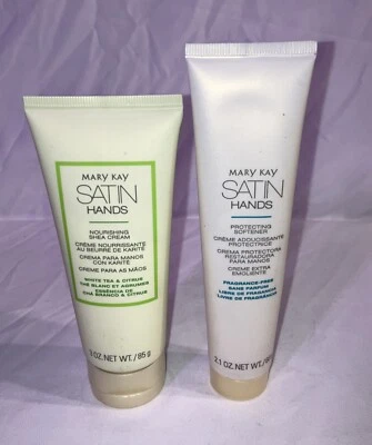 2-Mary Kay Manos Satinadas 1- Suavizante Protector y 1- Crema de Karité Nutritiva. Foto 1 de 4