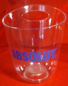 Absolut Vodka Ghiaccio Acrilico Trasparente Resistente - Secchio Liquore Punta - Nuovo! - Foto 1 di 9