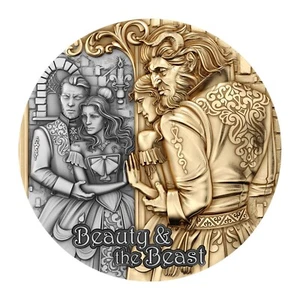 2024 BEAUTY & THE BEAST: 2 oz Feinsilber 2000 Francs Kamerun - Bild 1 von 6