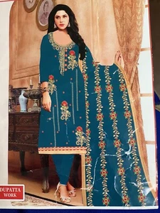 unstitched Punjabi Pakistani Party Were salwar kameez - Picture 1 of 4