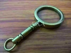Lotto di 20 pezzi portachiavi lente di ingrandimento vintage in ottone portachiavi da collezione - Foto 1 di 4