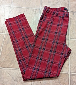 Sanctuary Sz L Ponte Pull On Leggings multicolor plaid womens 4115 - Picture 1 of 6