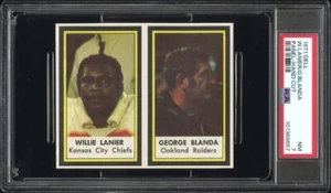 Blanda Lanier 1971 POP1 0^ Raro v Topps RC DELL NFL Panel de tarjetas PSA 7 casi como nuevo - Imagen 1 de 5