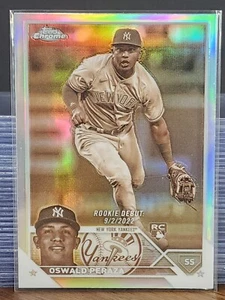 Oswald Peraza Rookie Debut Negative Refractor Topps Chrome Update #USC123 - Picture 1 of 2