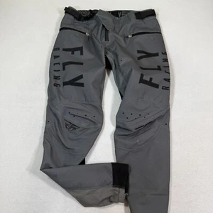 Fly Racing Pants Men’s 34 Gray Kinetic Motocross MX BMX Off Road Dirt Bike - Picture 1 of 10