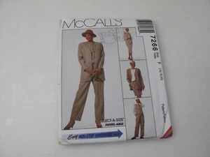 Cardigan, gilet, gonna, pantaloni McCall's anni '90 modello 7266 taglia 16-20 NON TAGLIATO (U) - Foto 1 di 6