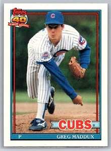 1991 Topps Greg Maddux Chicago Cubs #35 - Picture 1 of 2