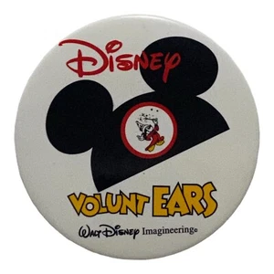 1980's Disney Volunt Ears 2 1/2" Pinback Button - Picture 1 of 3