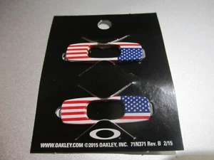 Occhiali da sole Oakley Batwolf ricambio icone attacchi logo coppia bandiera USA nuovi - Foto 1 di 5