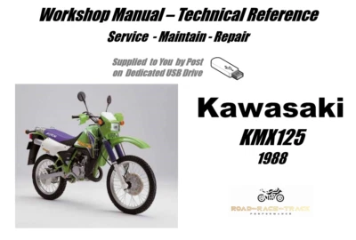 Manual de taller de reparación de servicio Kawasaki KMX125 KMX 125 USB 1988 Foto 1 de 4