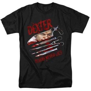 Showtime Dexter Blood Never Lies Licensed Adult T-Shirt - Picture 1 of 2