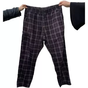 CARHARTT Jogger Flannel Size L Purple Cotton Made In Cambodia #P3 - Picture 1 of 9