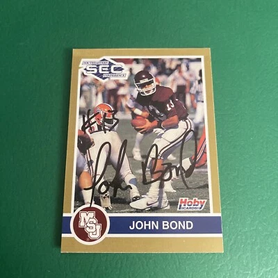 JOHN BOND Signed / Autographed - MSU Bulldogs Football Card - 1991 Hoby - NICE - Image 1 of 2