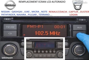 LCD DISPLAY AUTO RADIO FÜR NISSAN Juke, Micra, Navara, Note, NV200, Qashqai - Bild 1 von 7