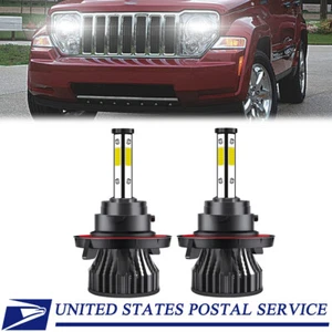 For Jeep Liberty 2008-2012 LED Headlight High/Low Beam Bulbs Combo Clear White - Foto 1 di 9