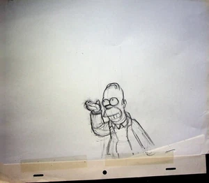 The Simpsons Production Hand Drawn Animation Pencil 20th Century Fox - Picture 1 of 2