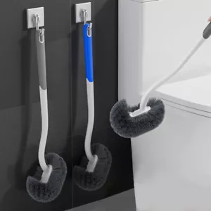 Curved Toilet Brush Long Handle Toilet Cleaning Brush Scrubber For Dead Corner - Picture 1 of 12