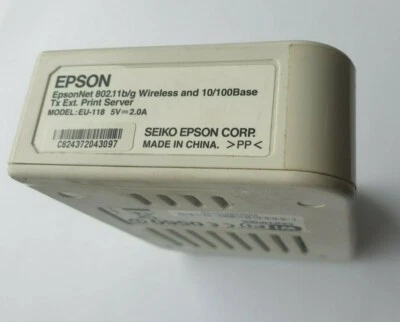 EPSON EU-118 WIRELESS PRINT SERVER  (IN26S3) - Image 1 of 4
