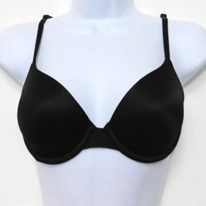 Sujetador camiseta rosa Victorias Secret 32C Wear Everywhere forrado negro con aros - Imagen 1 de 6