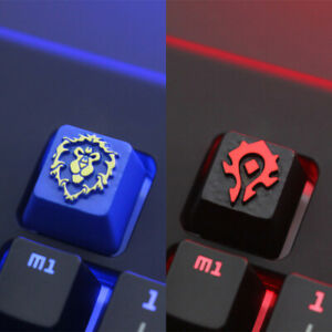 World Of Warcraft Metal Keyboard Key Cap Alliance Horde Sign Zinc-Alloy For MX 
