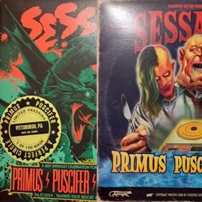 Sessanta Signed 4xLP White + Glow Etched Glo EP – Primus / Puscifer / APC Tour S - Image 1 of 4