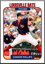 2023 Connor Phillips Minor League Rookie Louisville Bats Reds