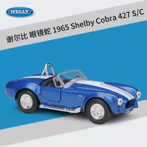 Welly 1:36 1965 Shelby 427 SC Diecast Model Pullback Car New in Box - Picture 1 of 6