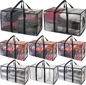 Heavy Duty Moving Bags or Storage Bags – Clear Storage Bins with Lids - Picture 1 of 30