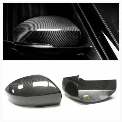 Tapa de cubierta de espejo retrovisor de fibra de carbono real para Land Rover Range Rover Sport 14-23 complemento Foto 1 de 4
