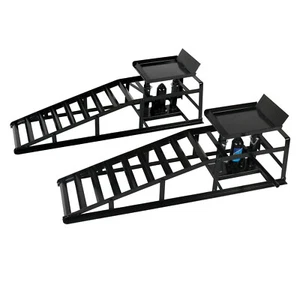 2X Heavy Duty Auto Car Truck Service Ramp Lift Car Jack Hydraulic Lift 5 Ton BK - Picture 1 of 10