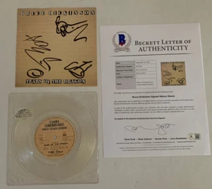 Bruce Dickinson & Solo Band Iron Maiden signiert Auto'd 7" Single BAS zertifiziert - Bild 1 von 5