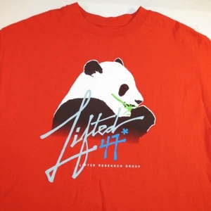 LRG LIFTED RESEARCH GROUP PANDA BAMBOO TEE T SHIRT Mens L Red - Picture 1 of 3