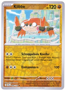 Klibbe Reverse 090/159 Reisegefährten JTG Pokemon Deutsch Near Mint - Bild 1 von 1