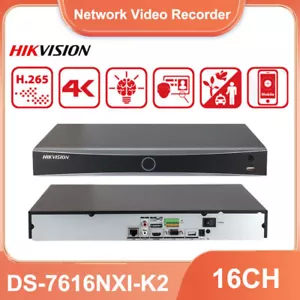 Grabadora de video Hikvision DS-7616NXI-K2 AcuSense 16 canales 4K NVR 2SATA 12 MP sin disco duro - Imagen 1 de 9