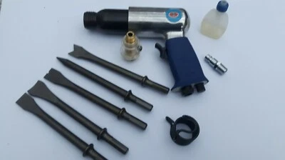 Druckluft Meißelhammer Meißel Set 9 tlg. Drucklufthammer Stemmhammer Stein Fugen - Bild 1 von 2