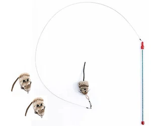 Go Cat Catcher Teaserstab Plus 2 zusätzliche Katzenfänger Mausaufsätze - Bild 1 von 3