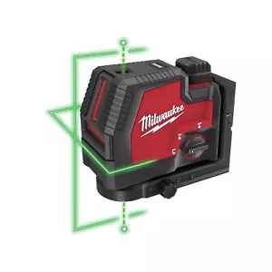 Milwaukee 3522-21 Green Beam Laser Cross Line Plumb Point USB Rechargeable - Picture 1 of 2